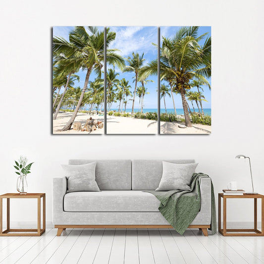 Coconut Palm Multi Panel Canvas Wall Art