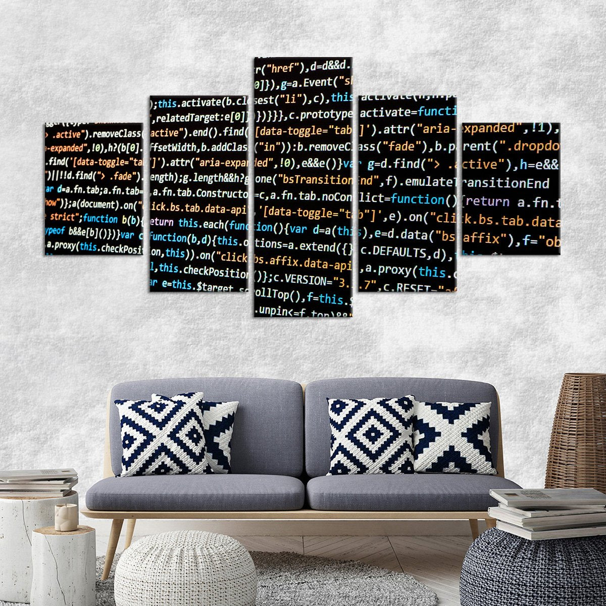 Coding Multi Panel Canvas Wall Art