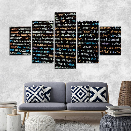 Coding Multi Panel Canvas Wall Art