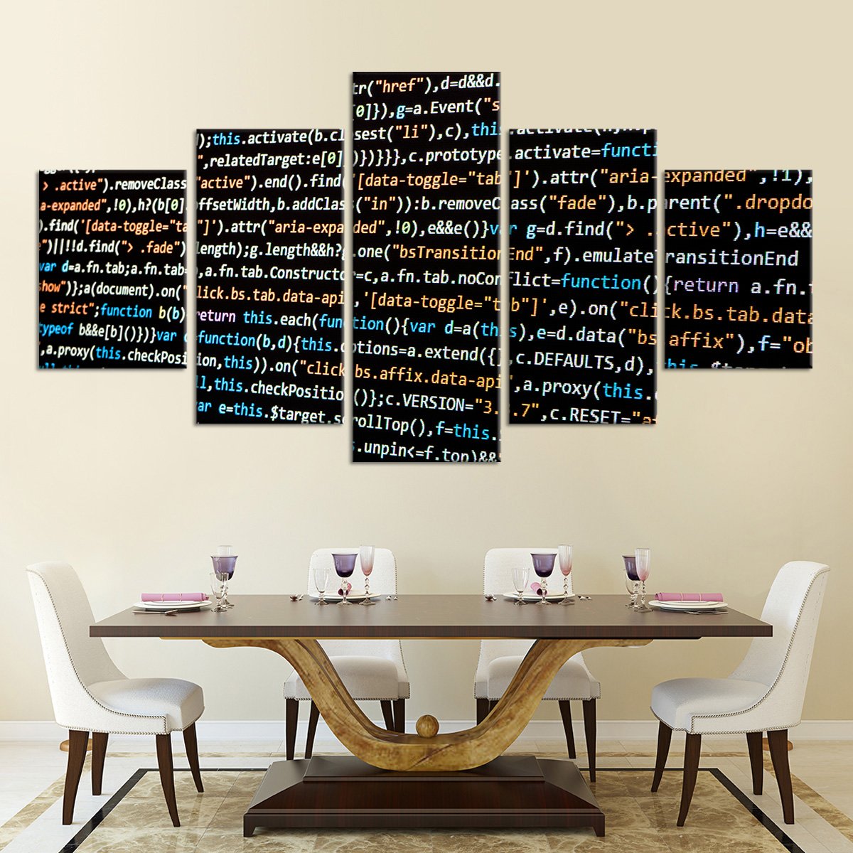 Coding Multi Panel Canvas Wall Art