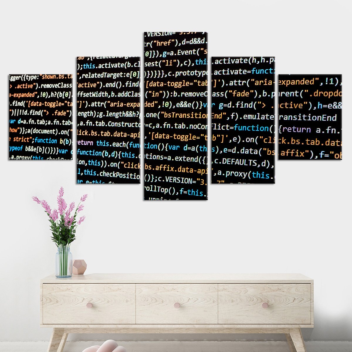 Coding Multi Panel Canvas Wall Art