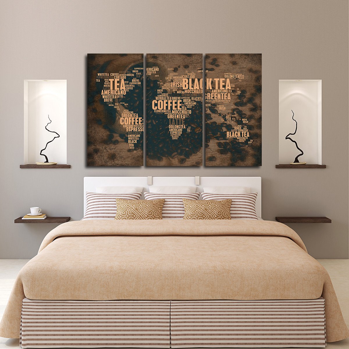 World Of Beverages Multi Panel Canvas Wall Art