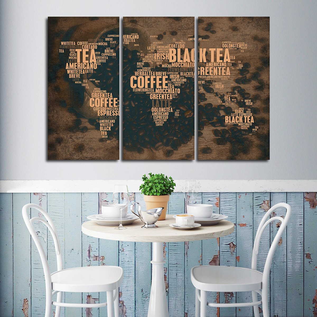 World Of Beverages Multi Panel Canvas Wall Art