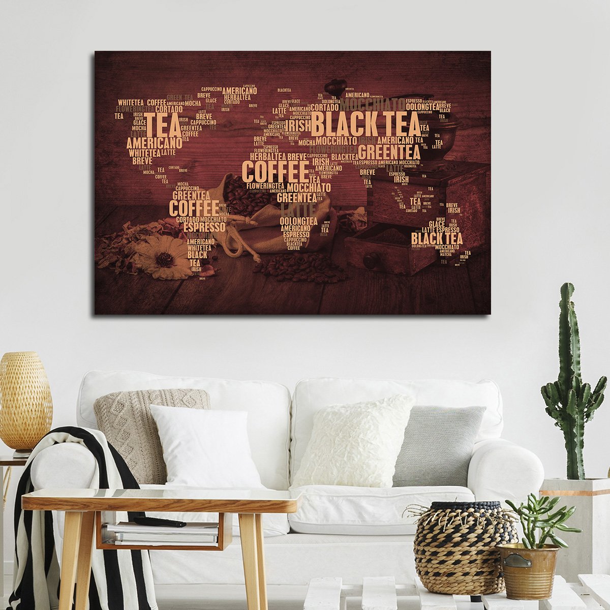Coffee And Tea World Multi Panel Canvas Wall Art