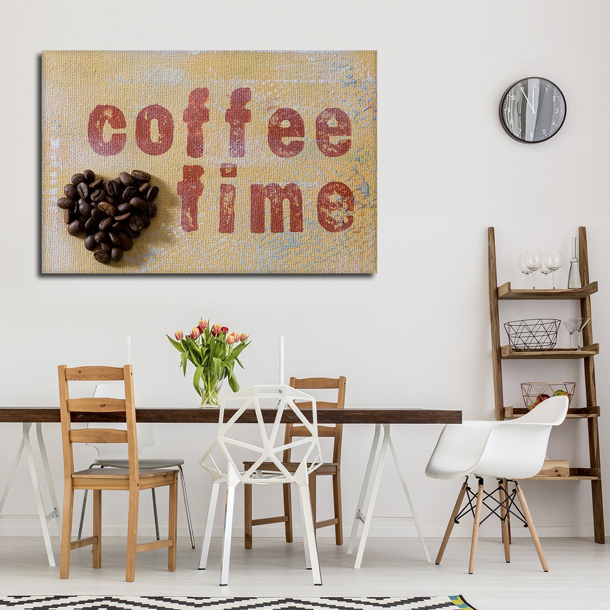Coffee Time Multi Panel Canvas Wall Art