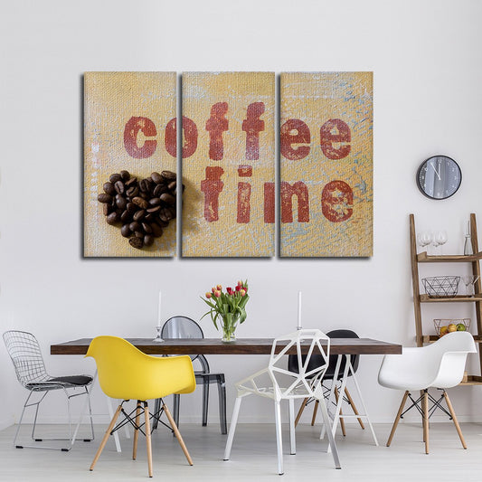 Coffee Time Multi Panel Canvas Wall Art
