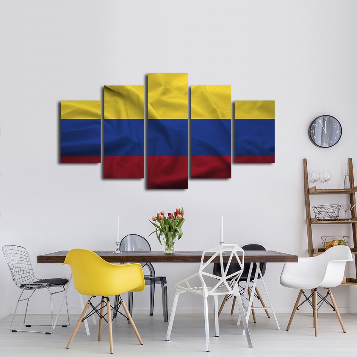 Colombia Flag Multi Panel Canvas Wall Art