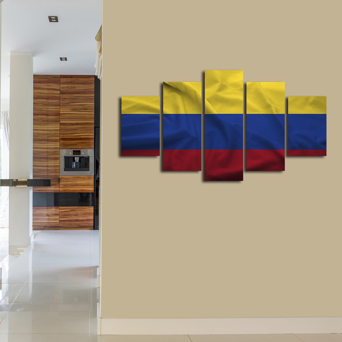 Colombia Flag Multi Panel Canvas Wall Art