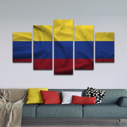 Colombia Flag Multi Panel Canvas Wall Art