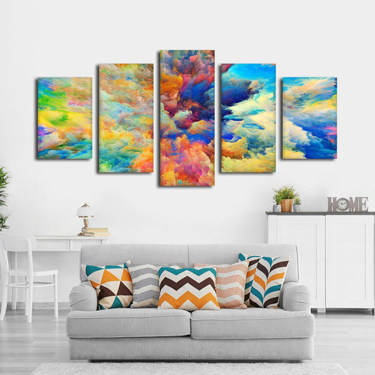 Color Explosion Multi Panel Canvas Wall Art