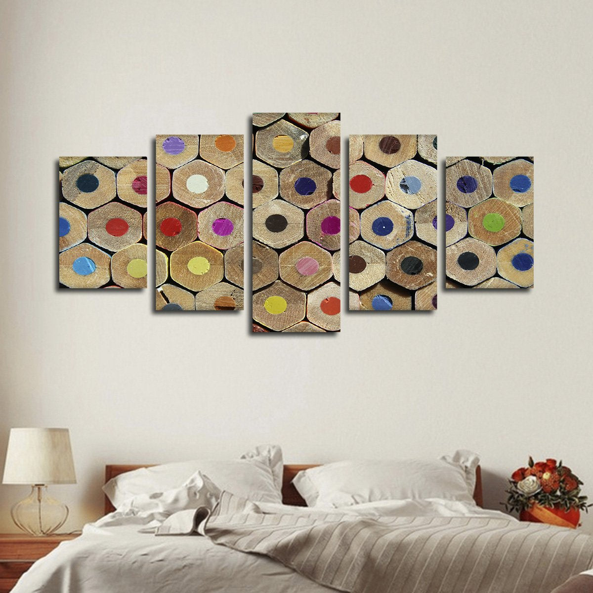 Colored Pencils Multi Panel Canvas Wall Art