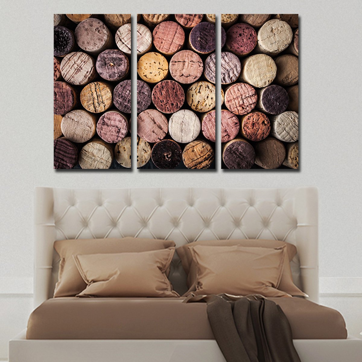 Colorful Corks Multi Panel Canvas Wall Art
