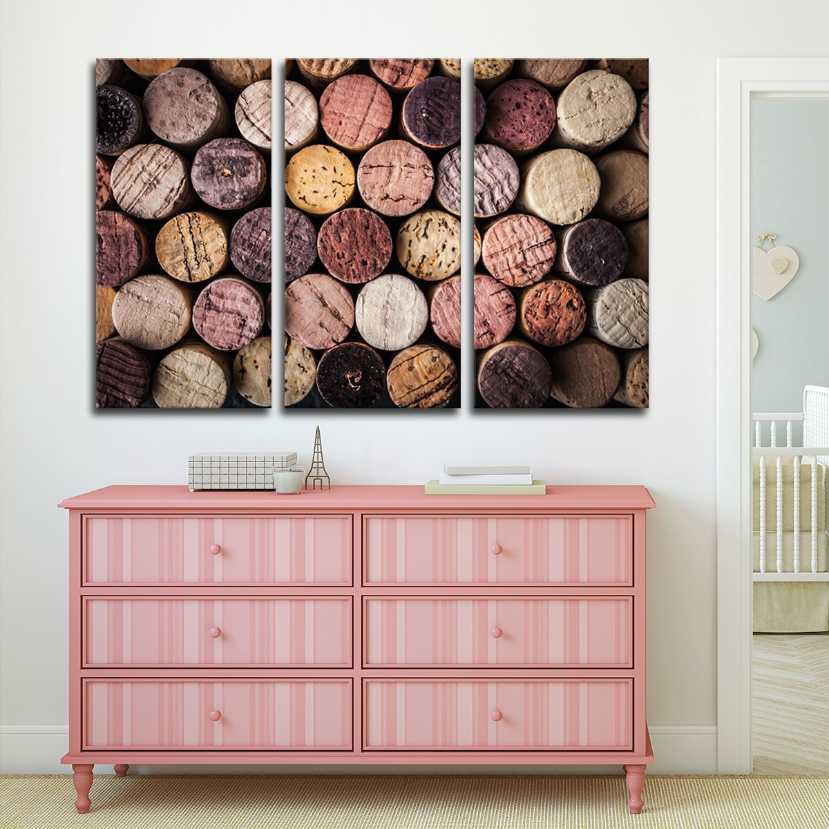 Colorful Corks Multi Panel Canvas Wall Art