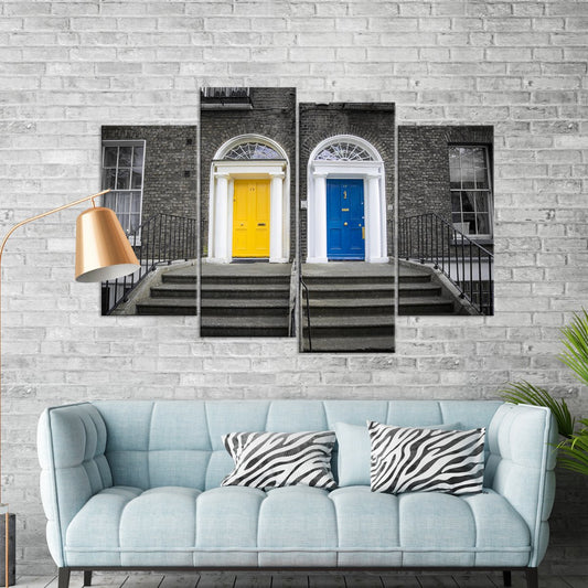 Colorful Doors Pop Multi Panel Canvas Wall Art