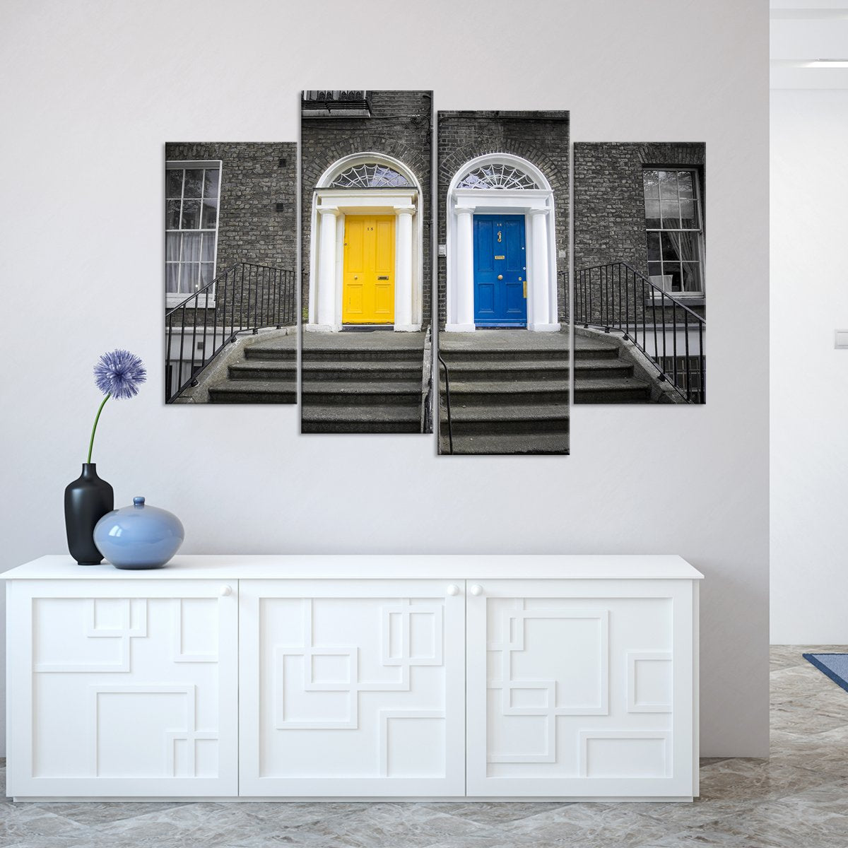 Colorful Doors Pop Multi Panel Canvas Wall Art