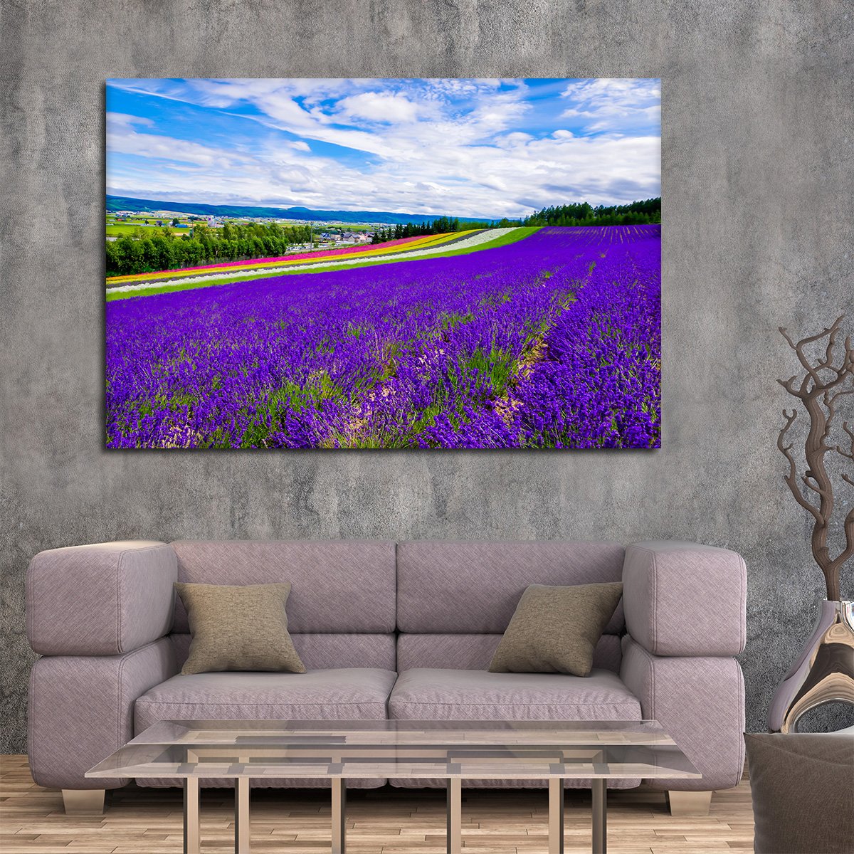 Colorful Fields Multi Panel Canvas Wall Art