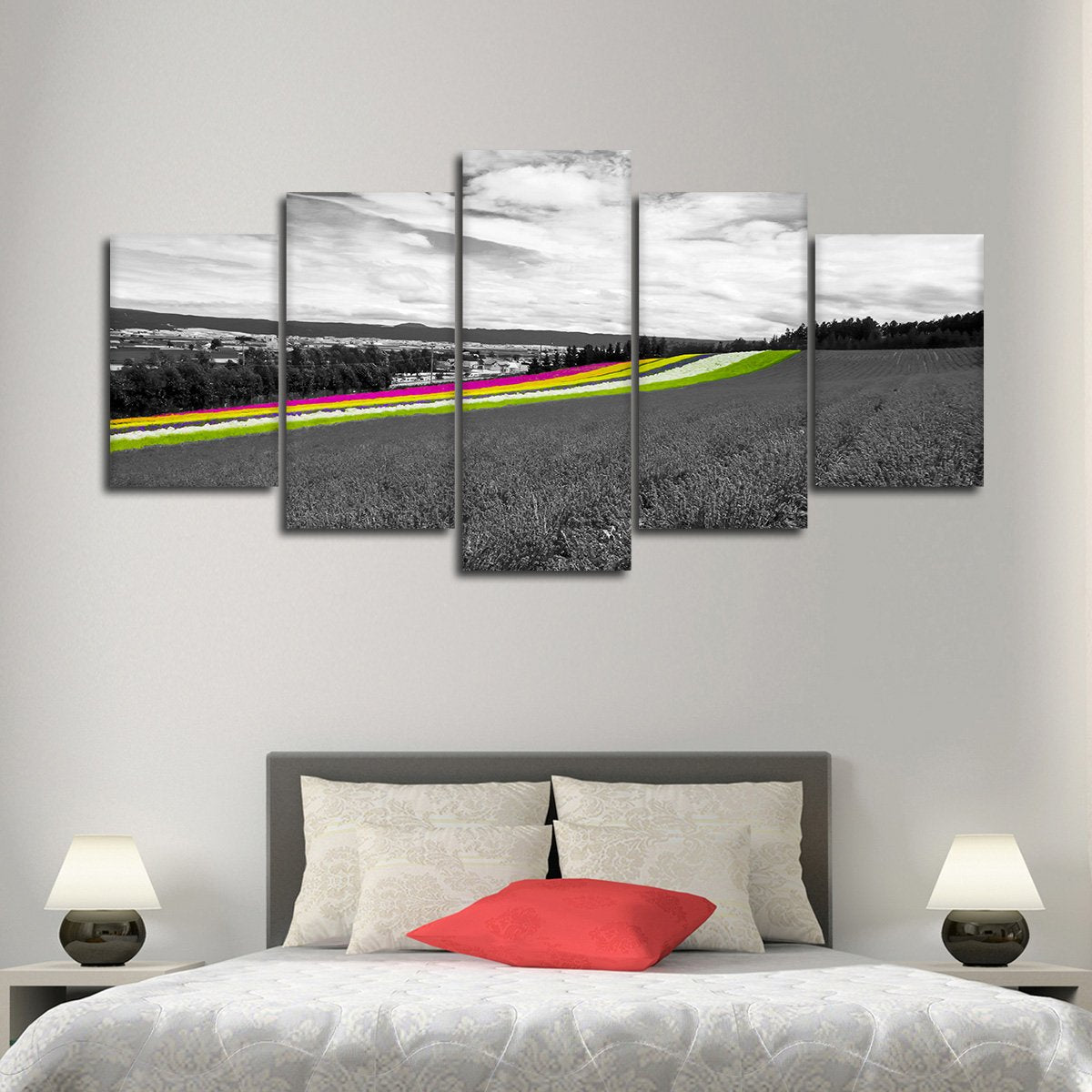 Colorful Fields Pop Multi Panel Canvas Wall Art