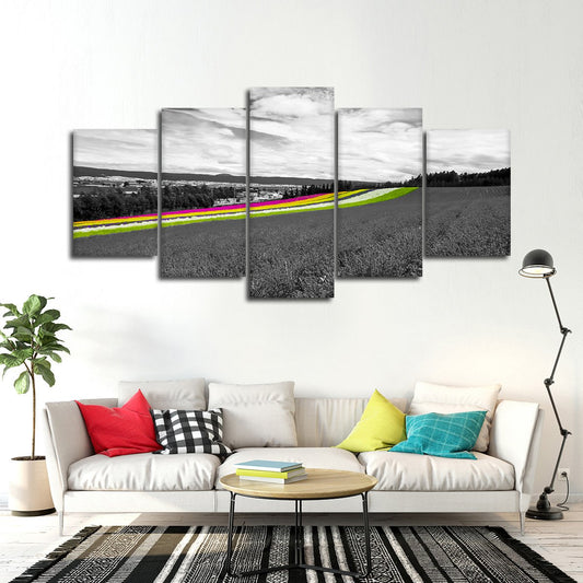 Colorful Fields Pop Multi Panel Canvas Wall Art
