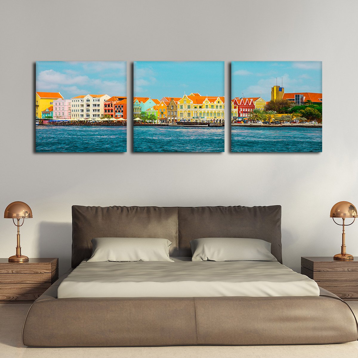 Colorful Curacao Multi Panel Canvas Wall Art