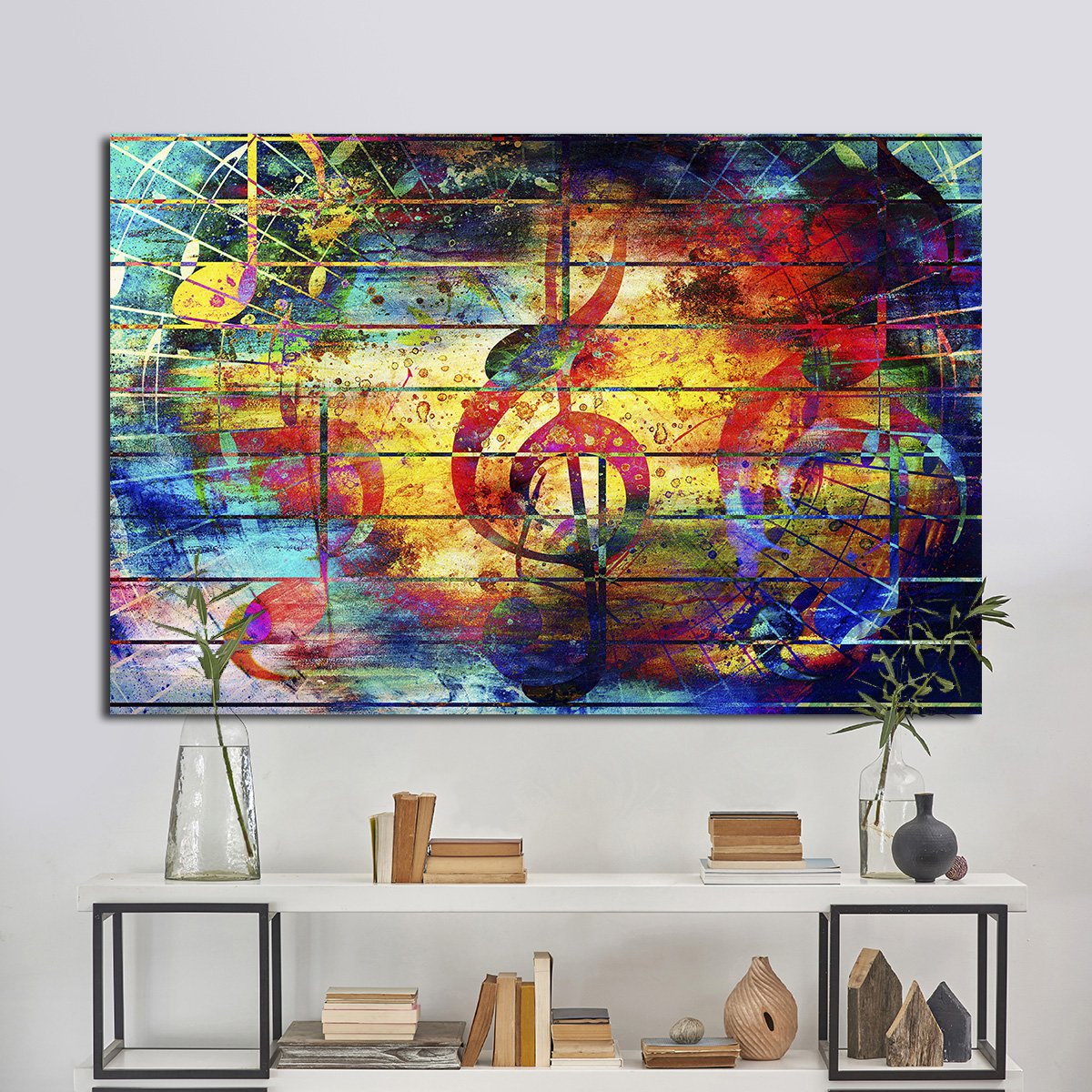 Colorful Music Multi Panel Canvas Wall Art