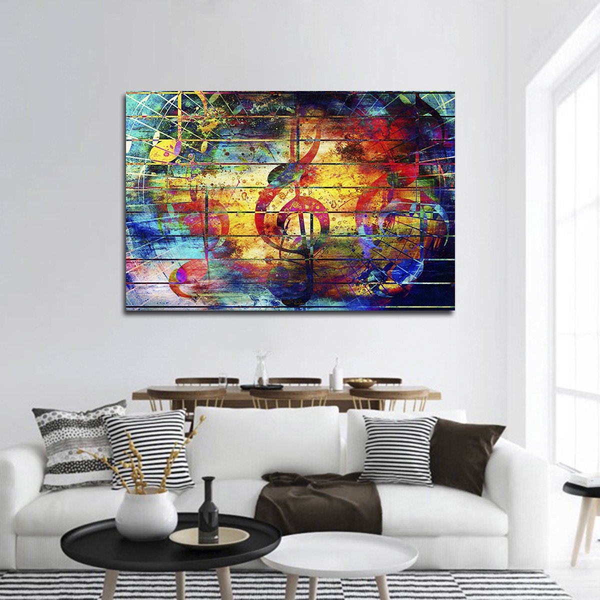Colorful Music Multi Panel Canvas Wall Art
