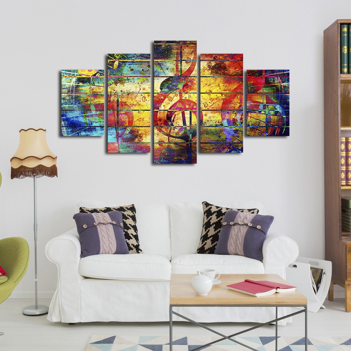Colorful Music Multi Panel Canvas Wall Art