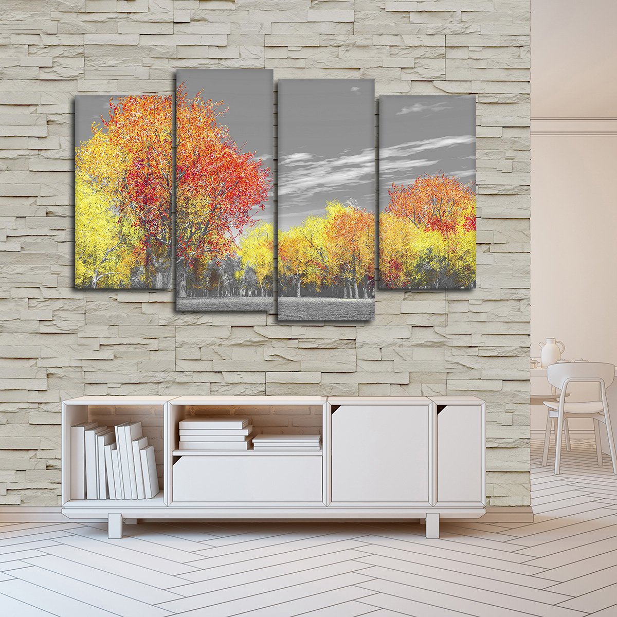 Colors Of Fall Pop Multi Panel Canvas Wall Art
