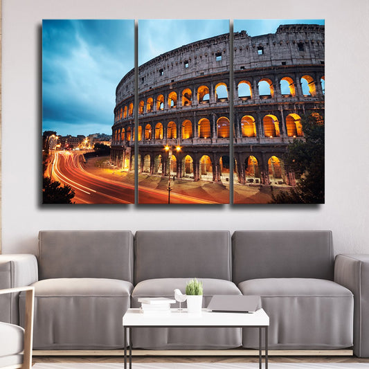 Colosseum View Multi Panel Canvas Wall Art