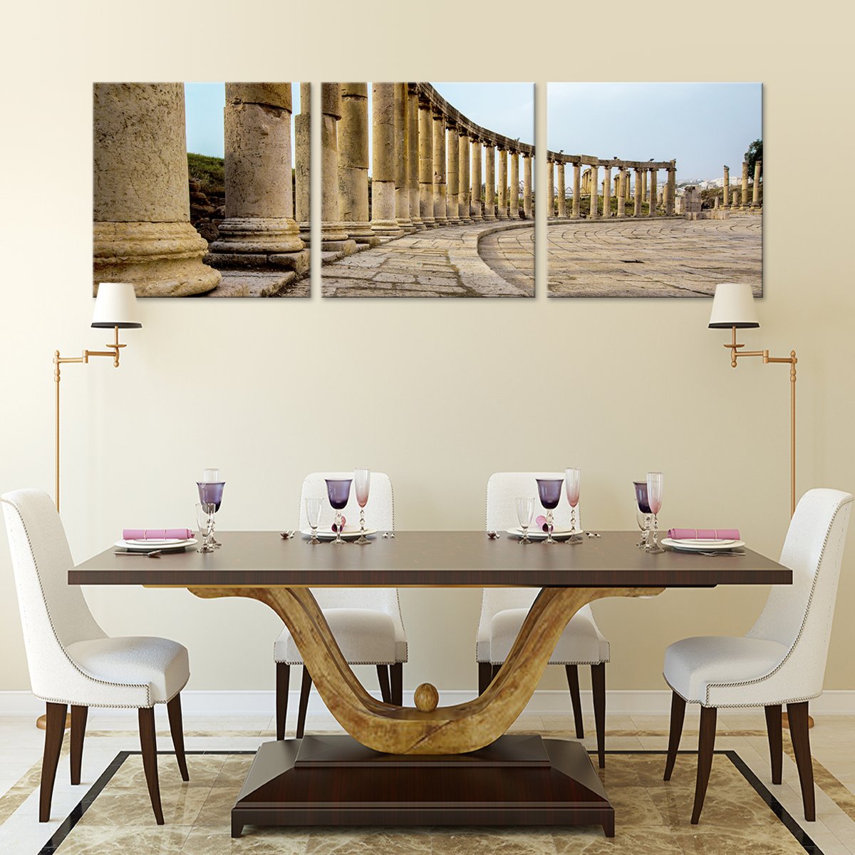 Column Panoramic Multi Panel Canvas Wall Art