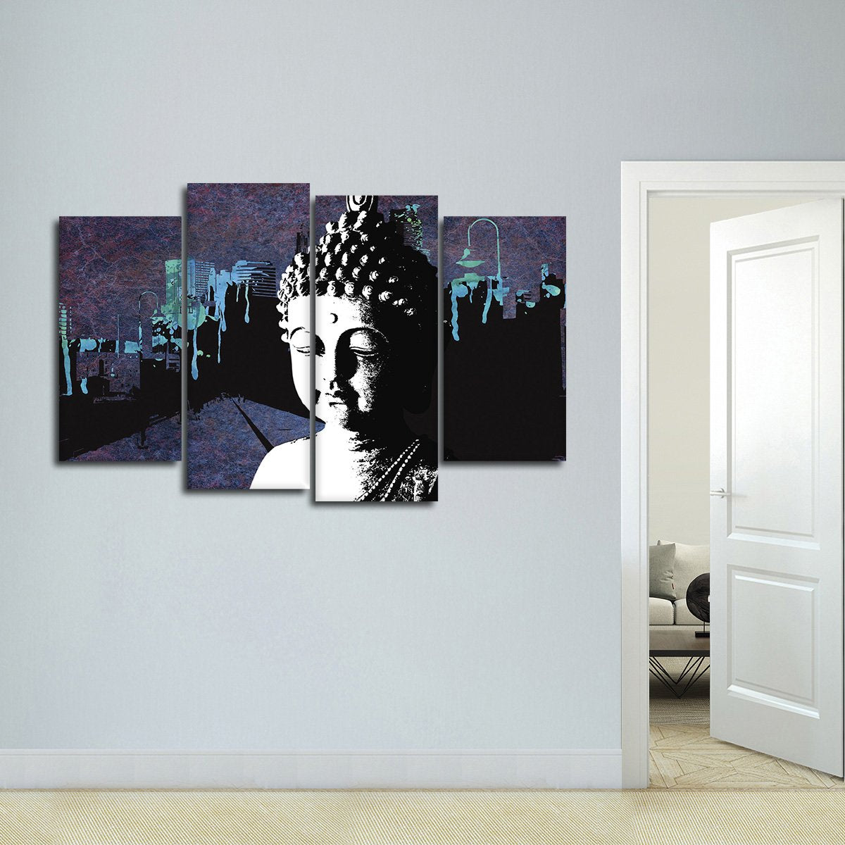 Contemporary Buddha Multi Panel Canvas Wall Art