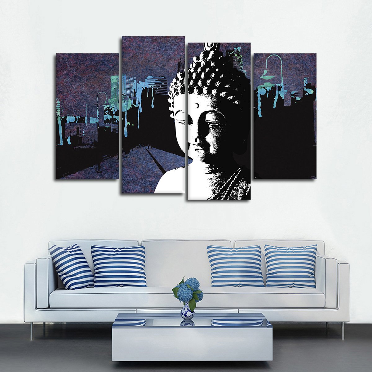 Contemporary Buddha Multi Panel Canvas Wall Art
