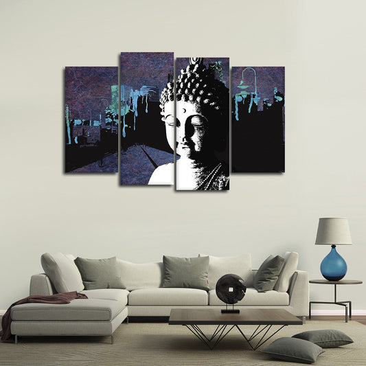 Contemporary Buddha Multi Panel Canvas Wall Art