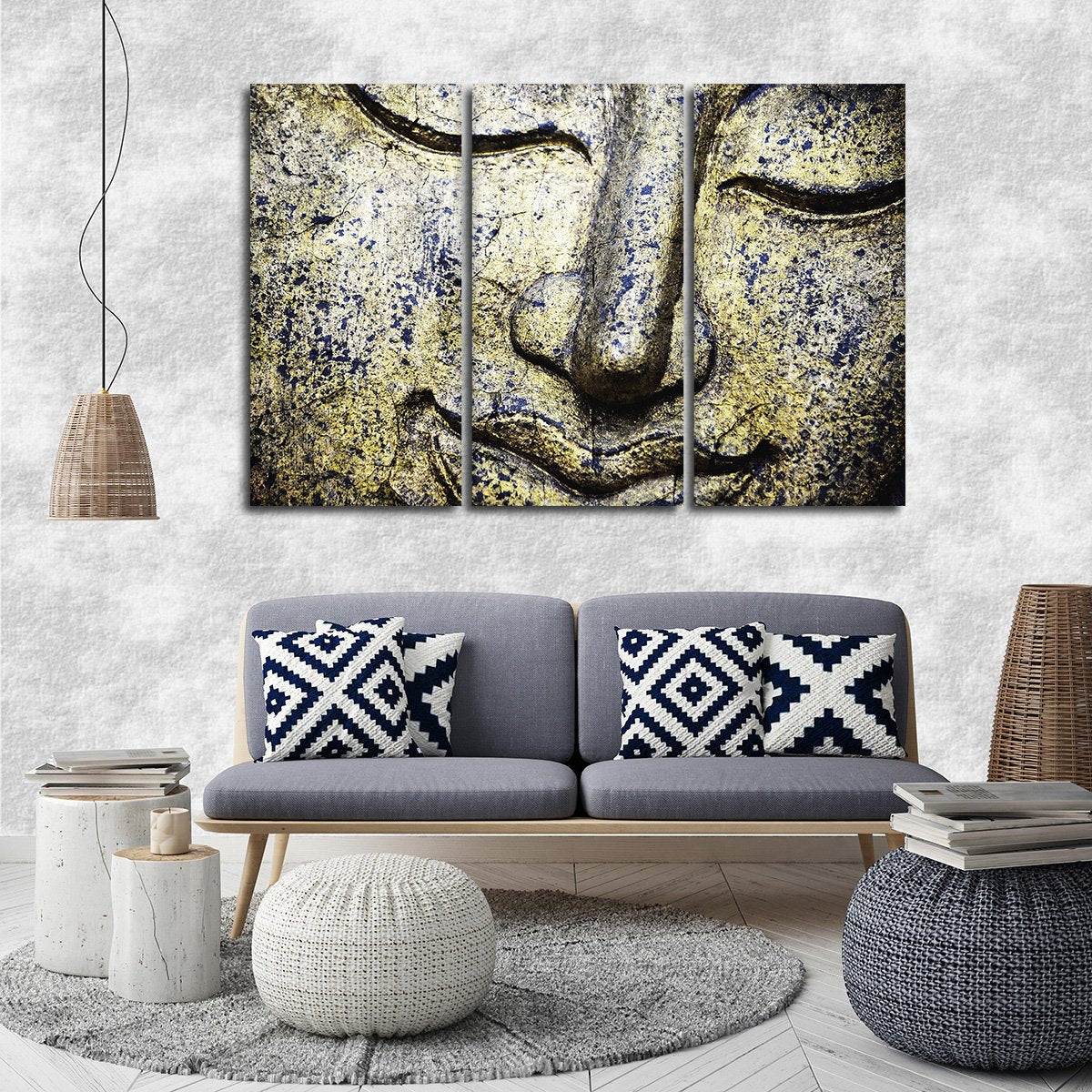 Content Buddha Multi Panel Canvas Wall Art