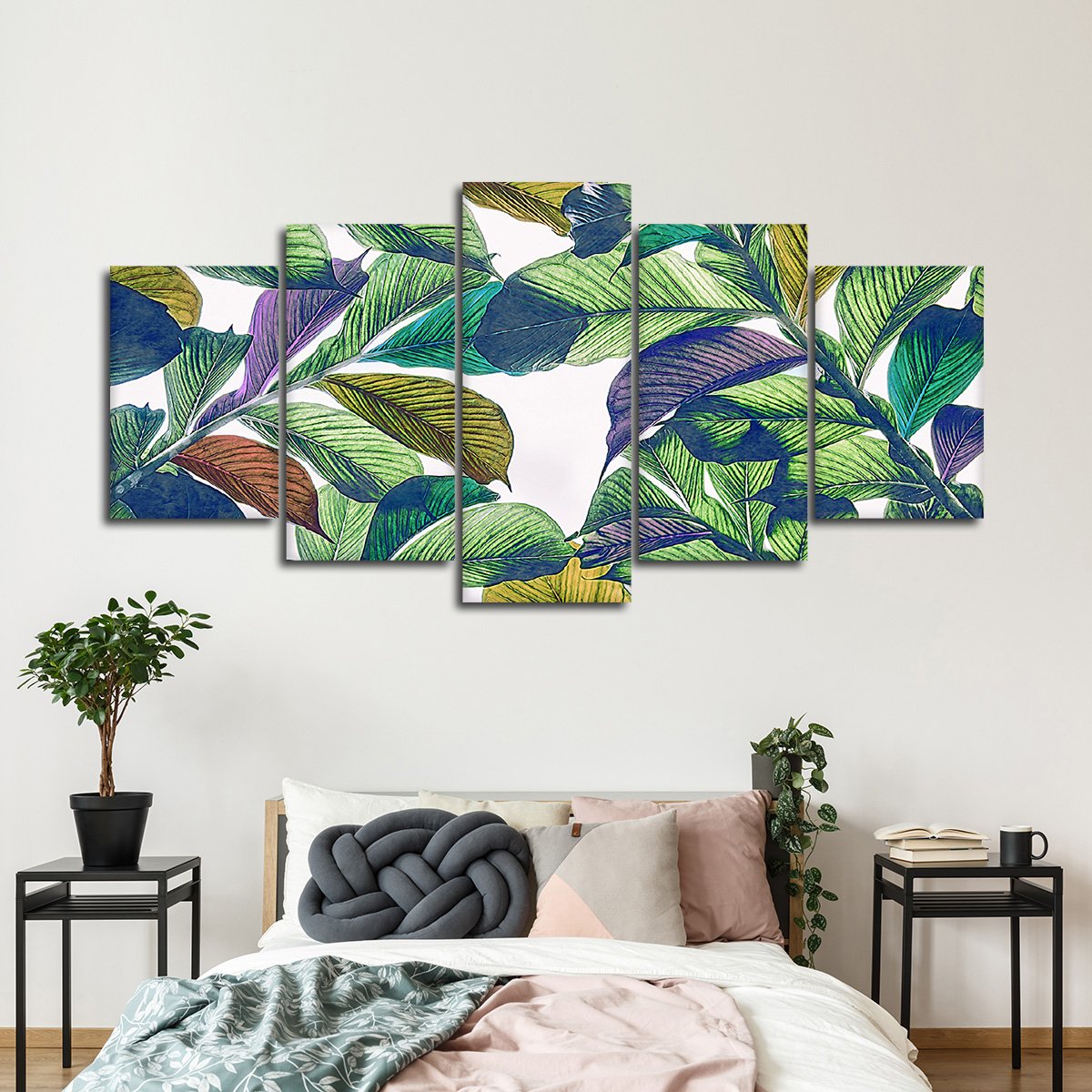 Cool Banana Leaves Multi Panel Canvas Wall Art