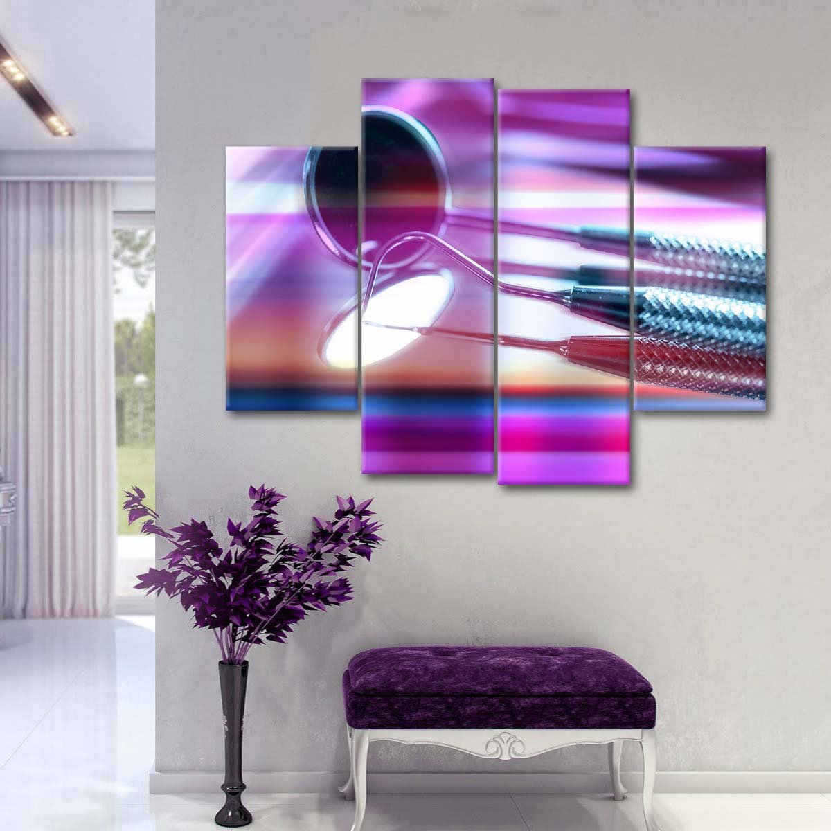 Cool Dental Tools Multi Panel Canvas Wall Art