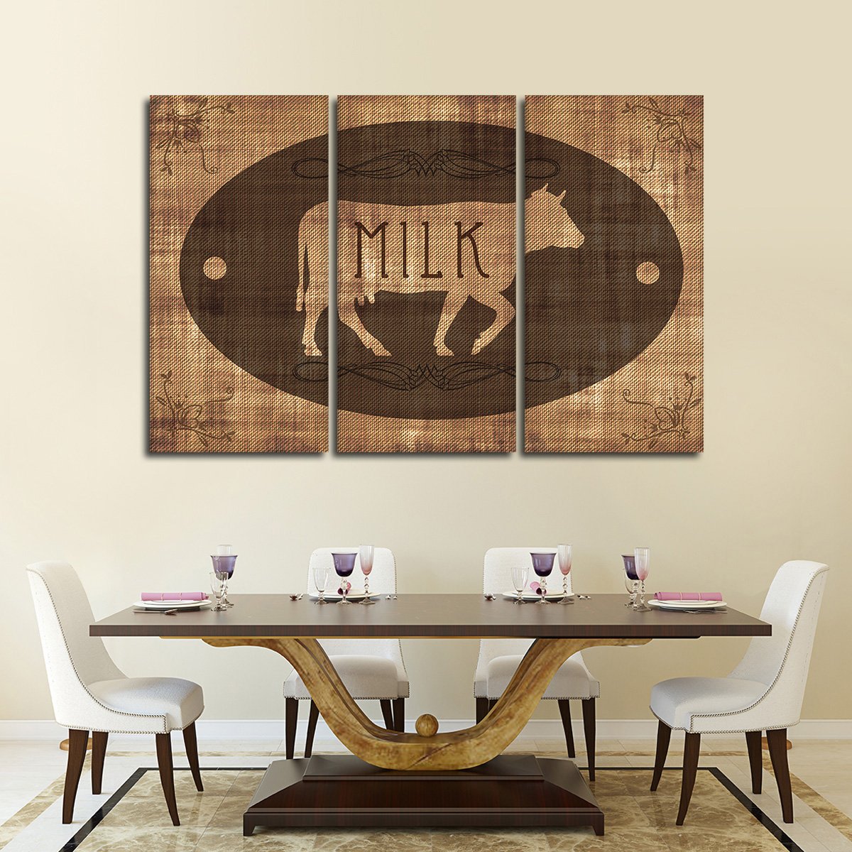 Cow Milk Multi Panel Canvas Wall Art