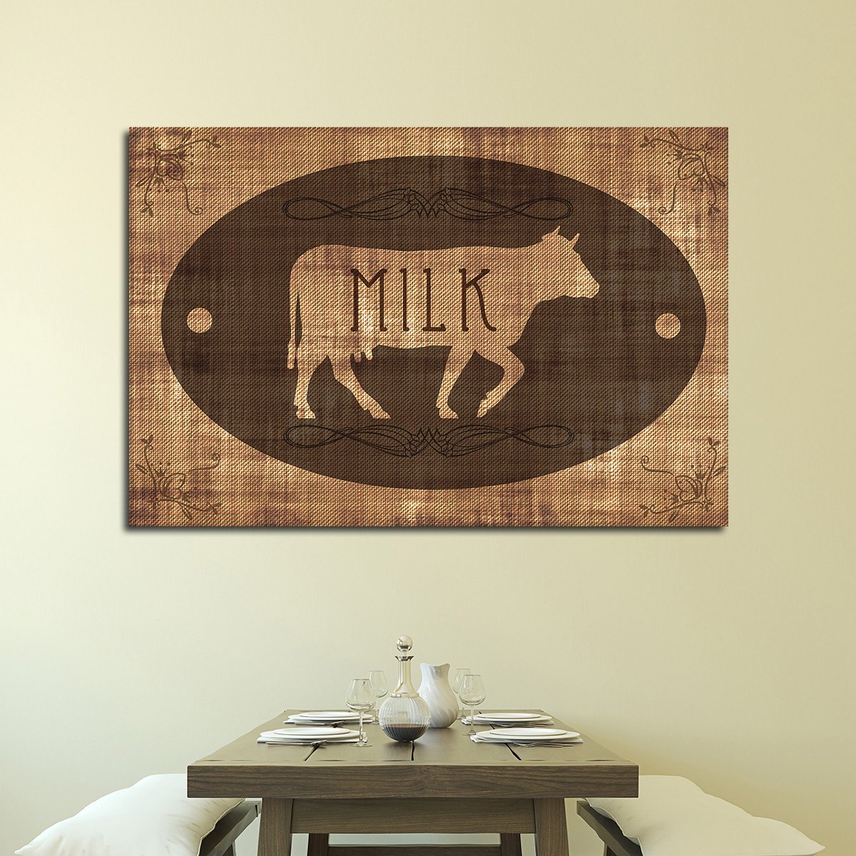Cow Milk Multi Panel Canvas Wall Art