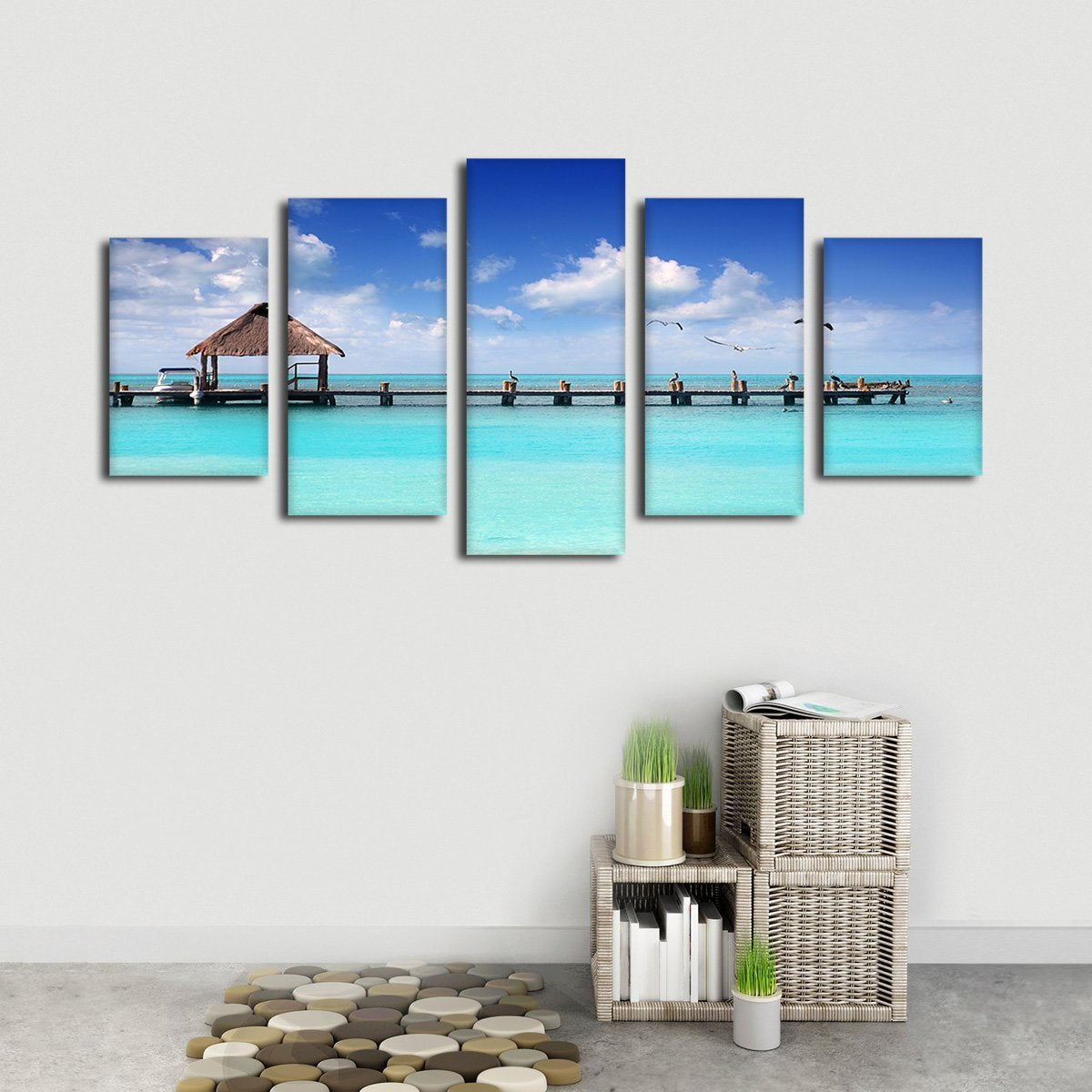 Crystal Clear Pier Multi Panel Canvas Wall Art