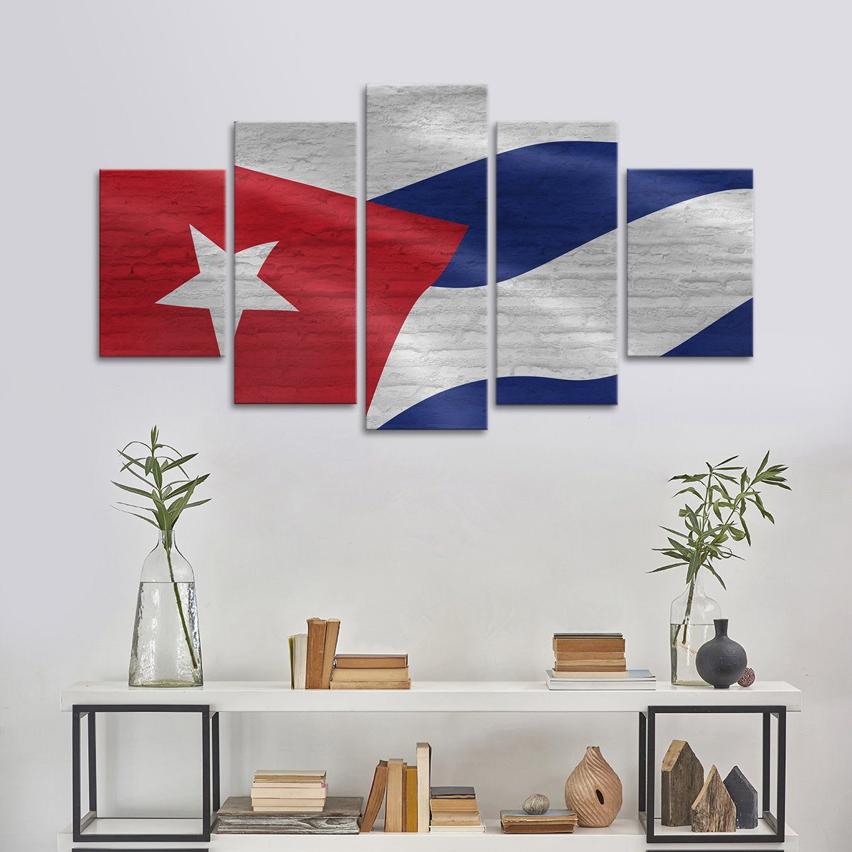 Cuban Flag Multi Panel Canvas Wall Art
