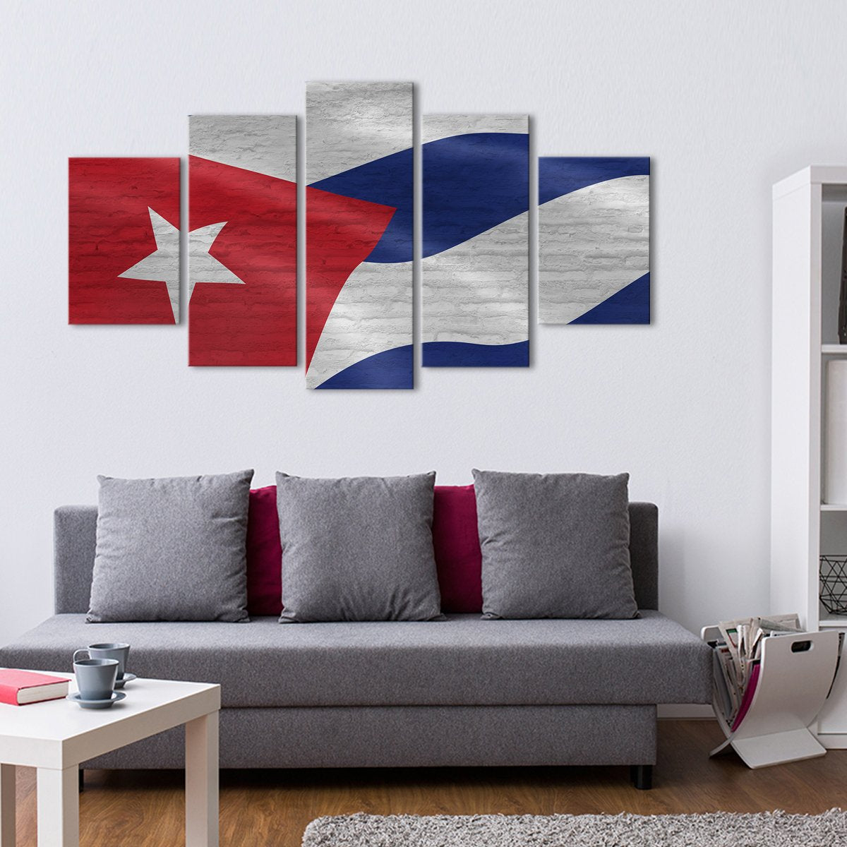 Cuban Flag Multi Panel Canvas Wall Art