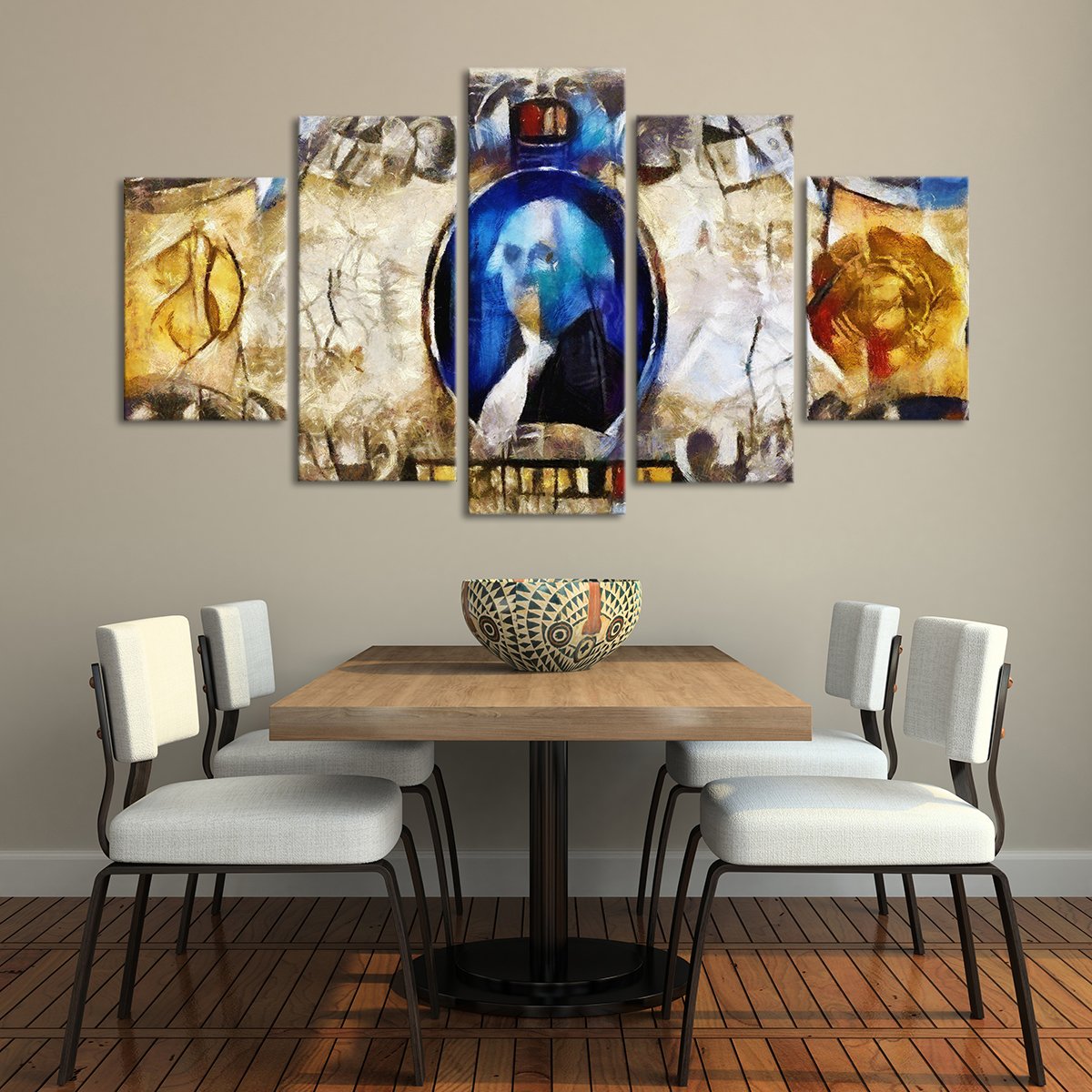 Abstract Money Multi Panel Canvas Wall Art