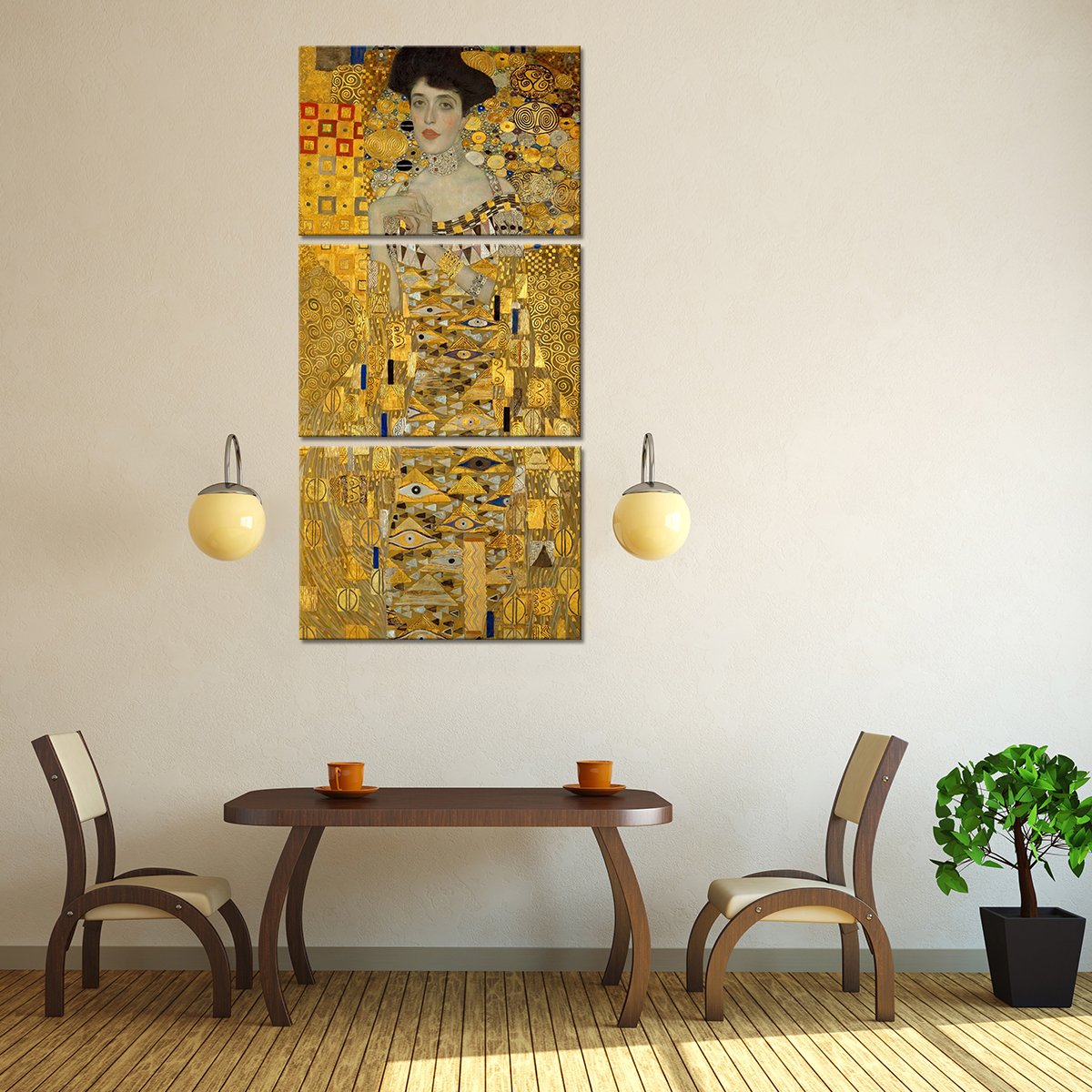 Portrait of Adele Bloch-Bauer I Multi Panel Canvas Wall Art