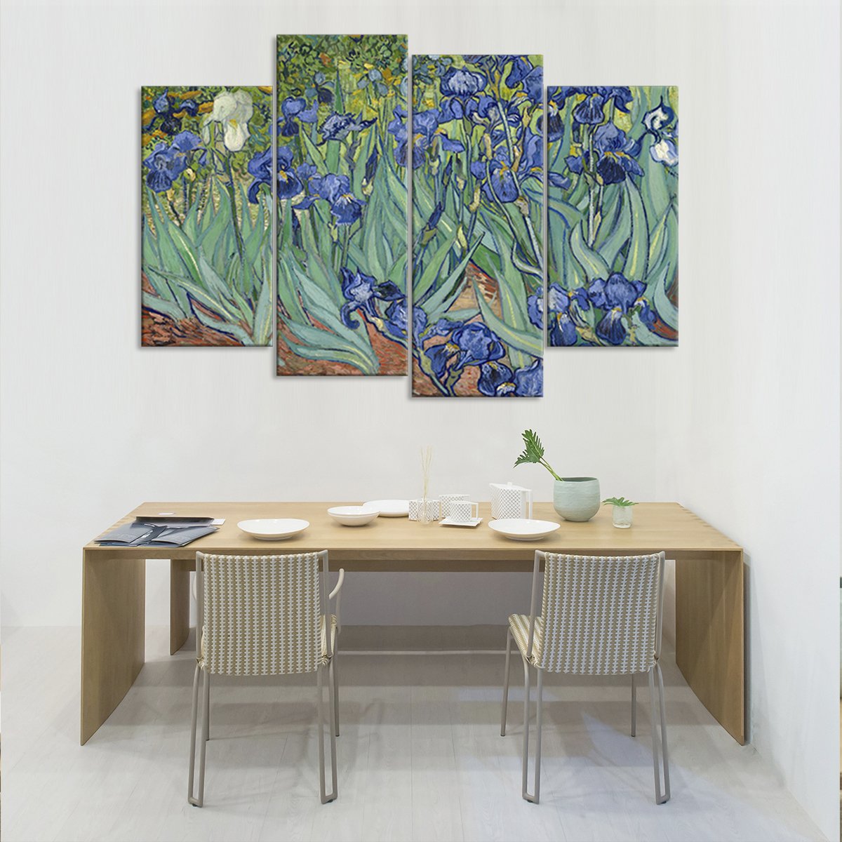 Irises Multi Panel Canvas Wall Art