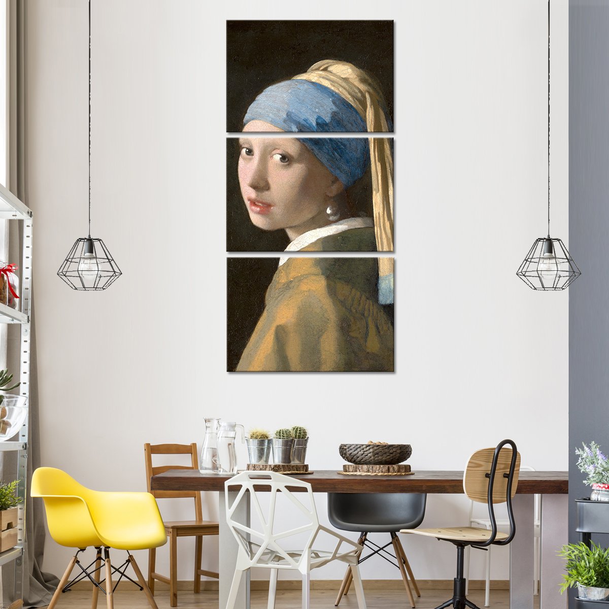 Girl With a Pearl Earring Multi Panel Canvas Wall Art
