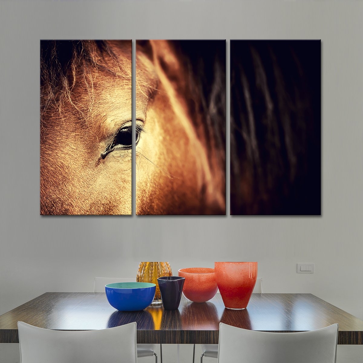 Horse Close Up Multi Panel Canvas Wall Art