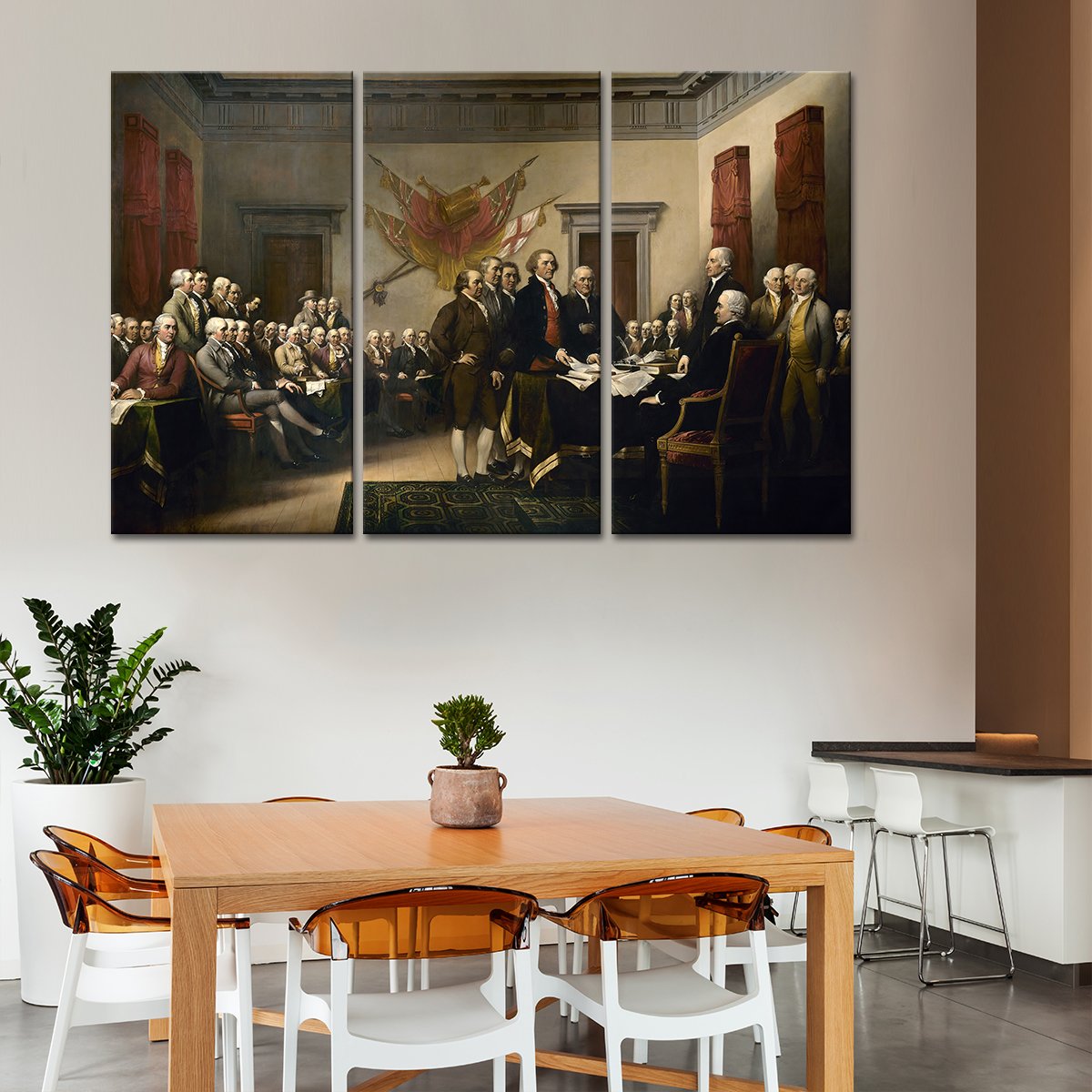 Declaration of Independence Multi Panel Canvas Wall Art
