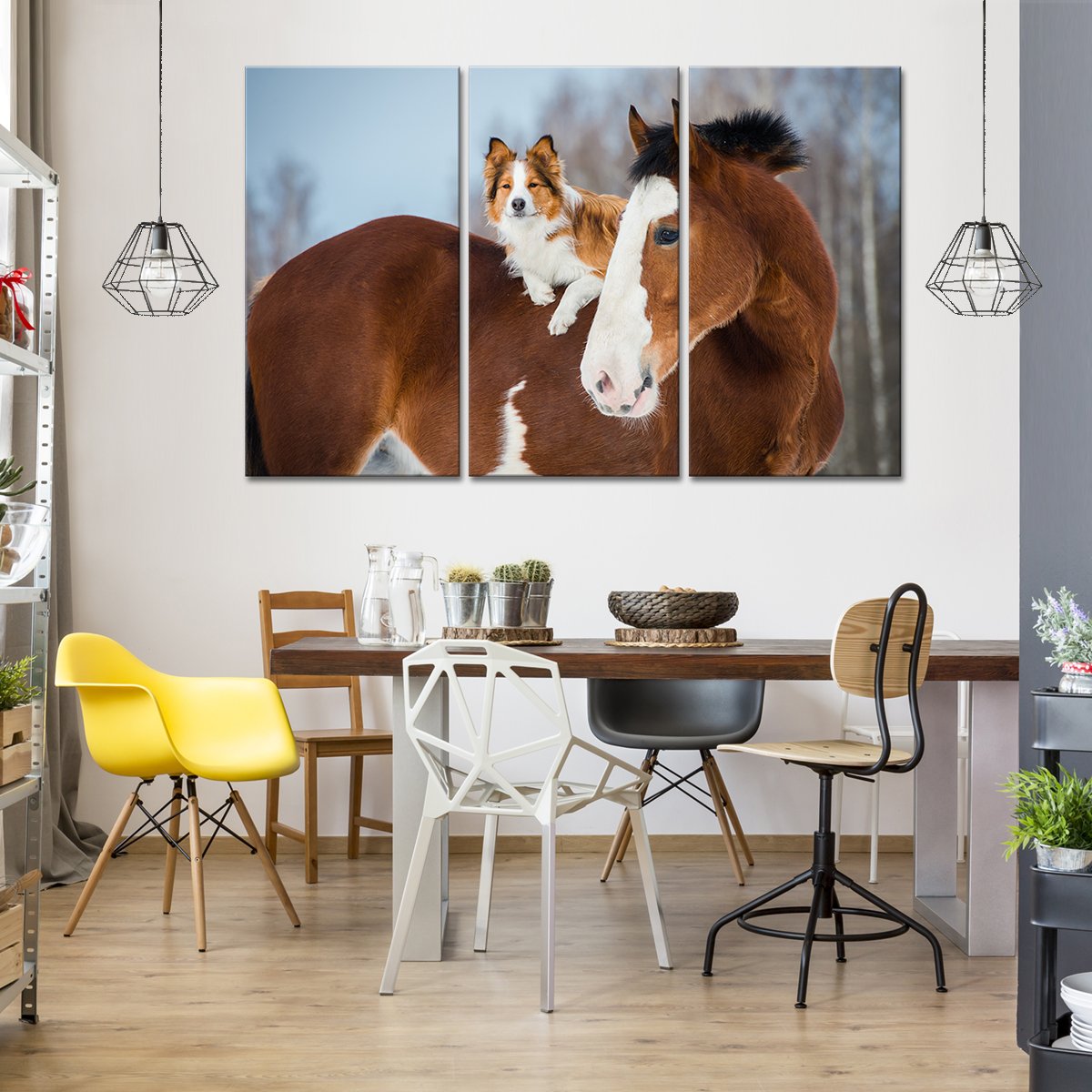 Furry Pals Multi Panel Canvas Wall Art