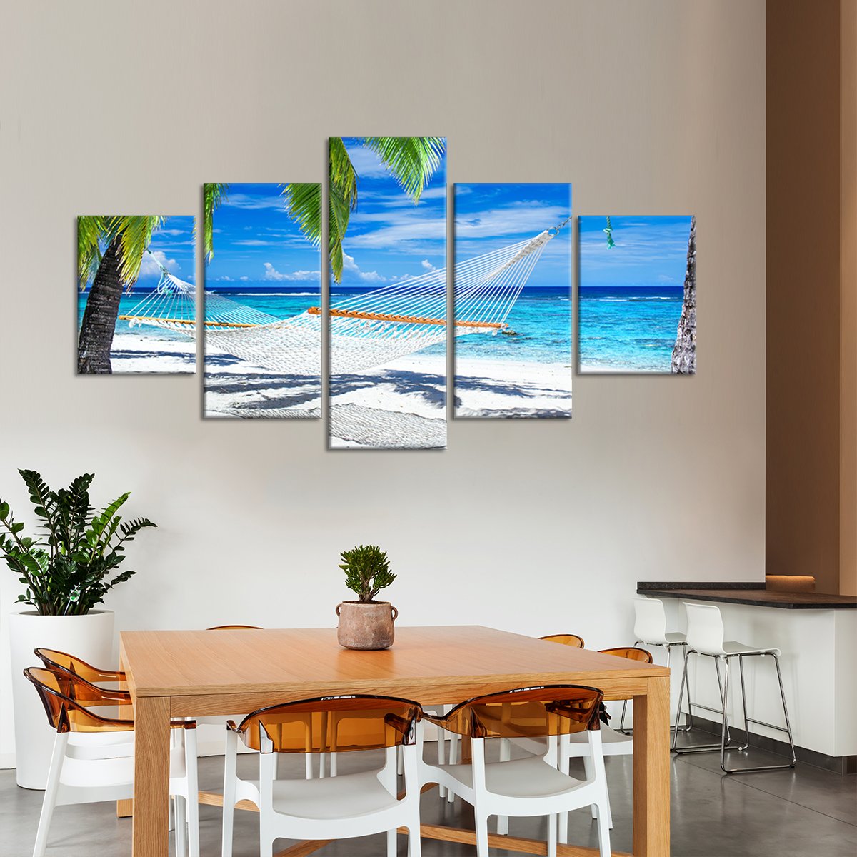 Caribbean Hammock Multi Panel Canvas Wall Art