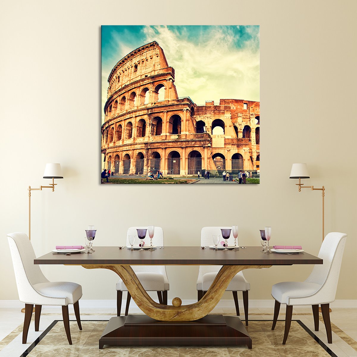 Great Colosseum Multi Panel Canvas Wall Art
