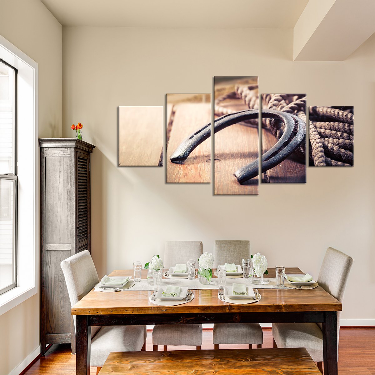 Horseshoe Ranch Multi Panel Canvas Wall Art